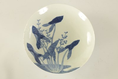 Lot 112 - A JAPANESE EDO PERIOD BLUE AND WHITE PORCELAIN DISH