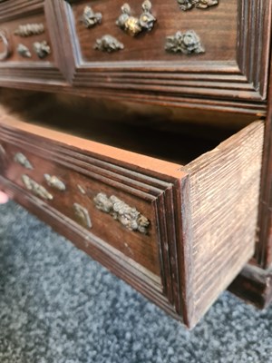 Lot 190 - A JAPANESE MEIJI PERIOD STAINED WOOD COLLECTOR'S CABINET