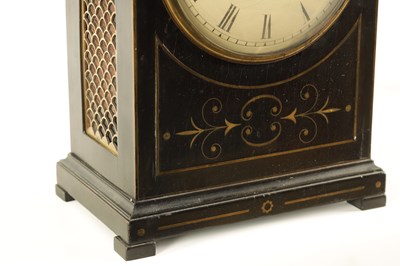Lot 772 - BROCKBANK & ATKINS, LONDON. A REGENCY EBONISED AND BRASS INLAID DOME-TOP DOUBLE FUSEE EIGHT-DAY BRACKET CLOCK
