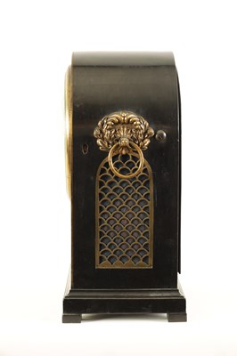 Lot 772 - BROCKBANK & ATKINS, LONDON. A REGENCY EBONISED AND BRASS INLAID DOME-TOP DOUBLE FUSEE EIGHT-DAY BRACKET CLOCK