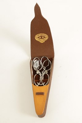 Lot 495 - TWO CASES OF JOSEPH RODGERS TRAVELLING SALESMAN'S SCISSORS