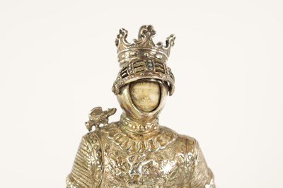 Lot 327 - A PAIR OF EARLY 20TH CENTURY GERMAN CAST SILVER SCULPTURES