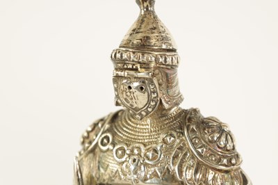 Lot 327 - A PAIR OF EARLY 20TH CENTURY GERMAN CAST SILVER SCULPTURES