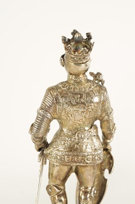 Lot 327 - A PAIR OF EARLY 20TH CENTURY GERMAN CAST SILVER SCULPTURES