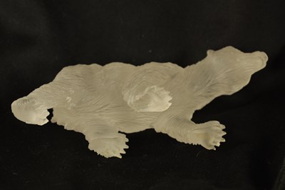 Lot 232 - A FINE EARLY 20TH CENTURY ROCK CRYSTAL POLAR BEAR IN THE MANNER OF FABERGE