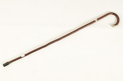 Lot 353 - AN EARLY 20TH CENTURY SILVER MOUNTED WALKING STICK