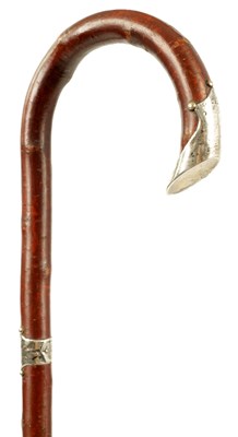 Lot 353 - AN EARLY 20TH CENTURY SILVER MOUNTED WALKING STICK