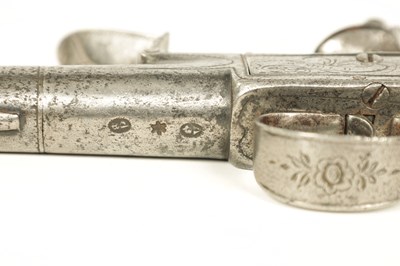Lot 670 - A LATE 18TH CENTURY FLINTLOCK BOX-LOCK PISTOL SIGNED W. MOLD