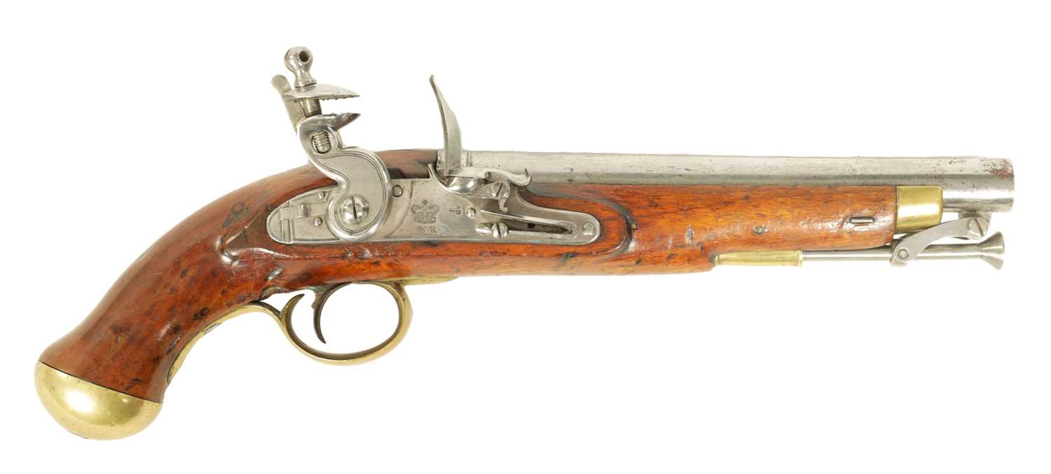 Lot 672 - A WILLIAM IV LATE NEW LAND PATTERN FLINTLOCK SERVICE PISTOL