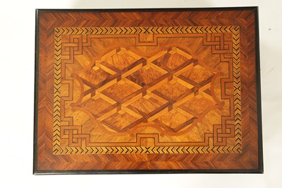 Lot 490 - AN EARLY 18TH CENTURY CONTINENTAL PARQUETRY INLAID WALNUT SHALLOW BOX