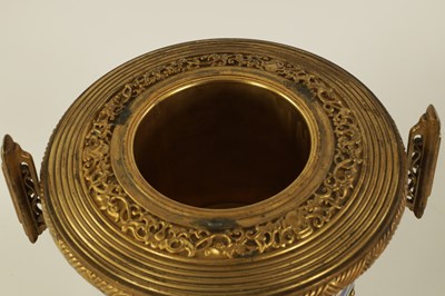 Lot 559 - A LATE 19TH CENTURY FRENCH CLOISONNÉ AND GILT BRONZE VASE AND COVER IN THE MANNER OF FERDINAND BARBEDIENNE