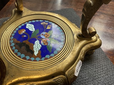 Lot 559 - A LATE 19TH CENTURY FRENCH CLOISONNÉ AND GILT BRONZE VASE AND COVER IN THE MANNER OF FERDINAND BARBEDIENNE