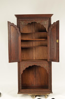 Lot 175 - AN EARLY 19TH CENTURY ANGLO-INDIAN HARDWOOD SIDE CABINET