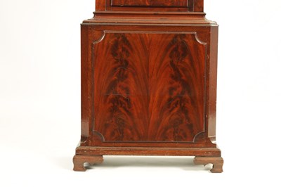 Lot 756 - HADWEN, LIVERPOOL. A GEORGE III FIGURED MAHOGANY 8 DAY LONGCASE CLOCK No. 315