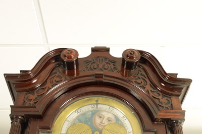 Lot 756 - HADWEN, LIVERPOOL. A GEORGE III FIGURED MAHOGANY 8 DAY LONGCASE CLOCK No. 315