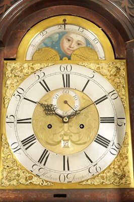 Lot 756 - HADWEN, LIVERPOOL. A GEORGE III FIGURED MAHOGANY 8 DAY LONGCASE CLOCK No. 315