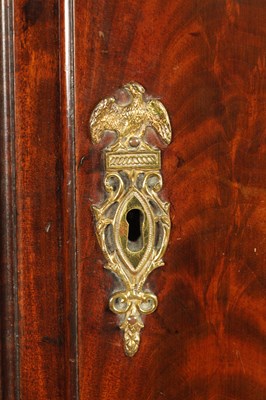 Lot 756 - HADWEN, LIVERPOOL. A GEORGE III FIGURED MAHOGANY 8 DAY LONGCASE CLOCK No. 315