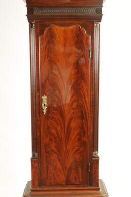Lot 756 - HADWEN, LIVERPOOL. A GEORGE III FIGURED MAHOGANY 8 DAY LONGCASE CLOCK No. 315