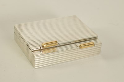 Lot 230 - CARTIER, PARIS  A MID 20TH CENTURY FRENCH SILVER AND GOLD MOUNTED LADIES POWDER COMPACT