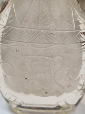 Lot 102 - A CHINESE CARVED ROCK CRYSTAL SNUFF BOTTLE AND COVER
