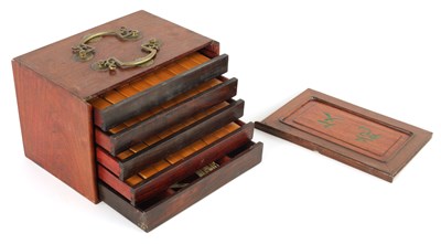 Lot 1289 - A CHINESE CASED MAHJONG SET