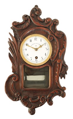 Lot 778 - CLAUDE GRIVOLAS, PARIS. AN EARLY 20TH CENTURY PENDULE 400 JOURS TORSION WALL CLOCK