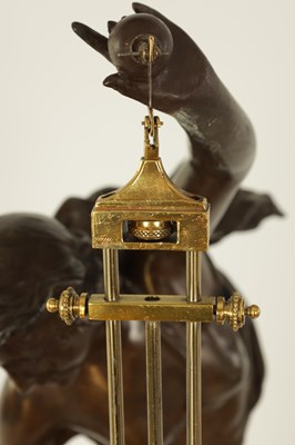 Lot 756 - A LARGE LATE 19TH CENTURY FRENCH FIGURAL MYSTERY CLOCK