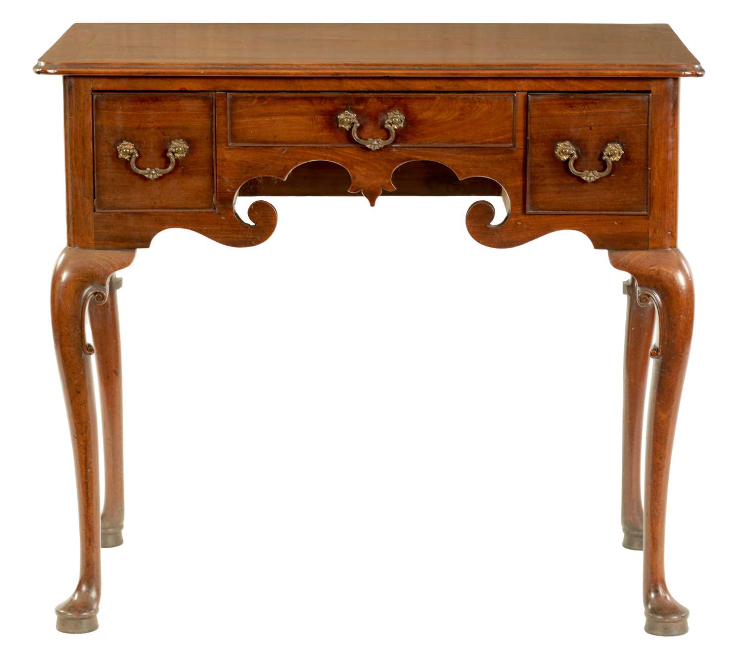 Lot 708 - A FINE GEORGE II RED WALNUT LOWBOY