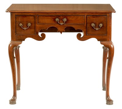 Lot 708 - A FINE GEORGE II RED WALNUT LOWBOY