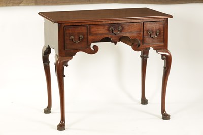 Lot 708 - A FINE GEORGE II RED WALNUT LOWBOY