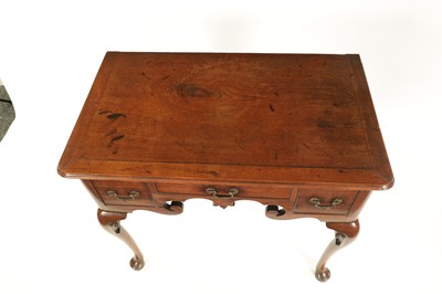 Lot 708 - A FINE GEORGE II RED WALNUT LOWBOY