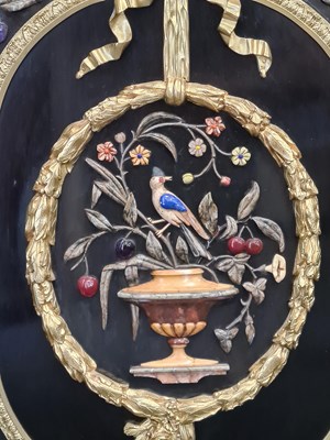 Lot 875 - MATHIEU BEFORT (BEFORT JEUNE) (1813 - 1880) A FINE 19TH CENTURY PIETRA DURA AND ORMOLU MOUNTED EBONISED SIDE CABINET OF LARGE SIZE