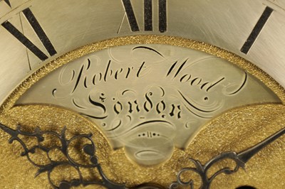 Lot 843 - ROBERT WOOD, LONDON.  A GEORGE III MAHOGANY ORMOLU MOUNTED AUTOMATON BRACKET CLOCK