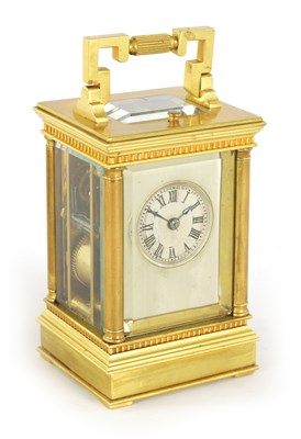 Lot 703 - GAY AND LAMAILLE, A LATE 19TH CENTURY SMALL FRENCH REPEATING CARRIAGE CLOCK