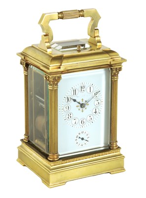 Lot 754 - A LATE 19TH CENTURY FRENCH GRAND SONNERIE REPEATING CARRIAGE CLOCK