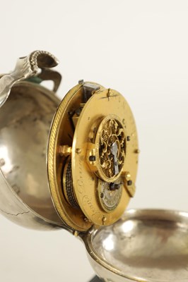 Lot 684 - A LATE 18TH CENTURY PARISIAN SILVER AND EBONY DESK CLOCK MODELLED AS A SKULL AND CROSS BONES