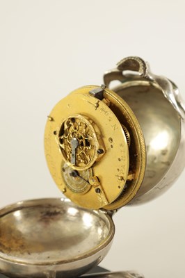 Lot 684 - A LATE 18TH CENTURY PARISIAN SILVER AND EBONY DESK CLOCK MODELLED AS A SKULL AND CROSS BONES