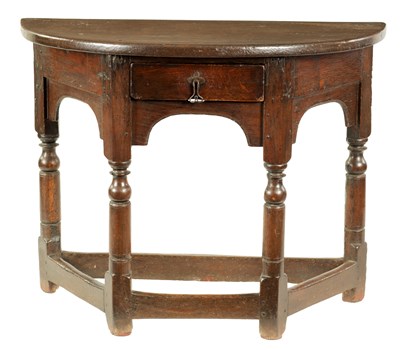 Lot 957 - A MID 17TH CENTURY OAK CREDENCE TABLE