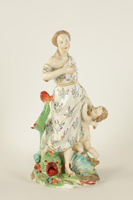 Lot 40 - AN 18TH CENTURY  DERBY FIGURE OF MINERVA