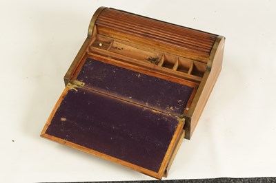 Lot 82 - A 19TH CENTURY ANGLO-INDIAN HARDWOOD WRITING SLOPE