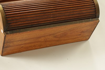 Lot 82 - A 19TH CENTURY ANGLO-INDIAN HARDWOOD WRITING SLOPE
