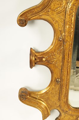 Lot 932 - A GEORGE II GILT GESSO CARVED WOOD HANGING MIRROR