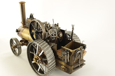 Lot 604 - A FINE HANDMADE LIVE-STEAM ENGINEER'S MODEL OF A ROAD TRACTOR