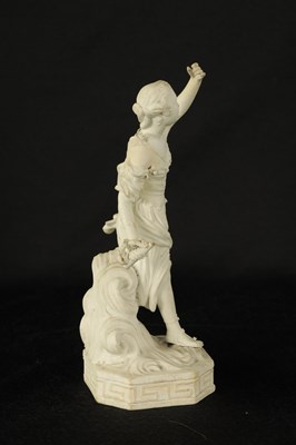 Lot 41 - AN 18TH CENTURY DERBY BISQUE PORCELAIN FIGURE OF A CLASSICAL MAIDEN AND ANOTHER SIMILAR