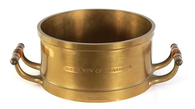 Lot 608 - DE GRAVE SHORT & CO. LTD. LONDON. A 20TH CENTURY BRONZE HALF-BUSHEL TRADING STANDARDS MEASURE FOR THE COUNTY OF DEVON