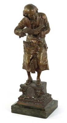 Lot 520 - CARL KAUBA (1865 - 1922)  AUSTRIAN/AMERICAN. AN EARLY 20TH CENTURY BRONZE SCULPTURE