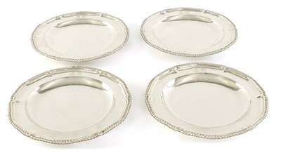 Lot 335 - A SET OF FOUR EARLY VICTORIAN SILVER SECOND COURSE DISHES