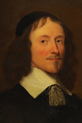 Lot 1149 - A 17TH CENTURY OIL ON CANVAS - HALF LENGTH PORTRAIT OF SIR THOMAS HATTON, FIRST BARONET - DATED 1641