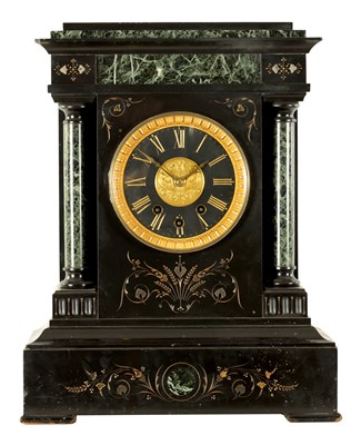 Lot 766 - A RARE LATE 19TH CENTURY FRENCH EIGHT-BELL CHIMING MANTEL CLOCK