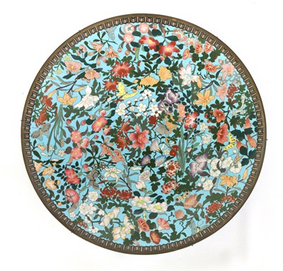 Lot 192 - A LARGE 19TH CENTURY JAPANESE CLOISONNE CHARGER